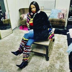 SOLD OUT Jeffrey Campbell faux fur mink boots